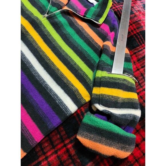 Chaus Sweater Long Sleeve 1/4 Zip Multicolor Size Medium‎ Zippered Sleeve Pocket - Picture 11 of 15